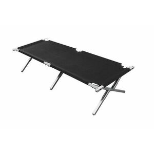 BasicNature Alu-Campbed Travel Lounger negru 210 cm imagine