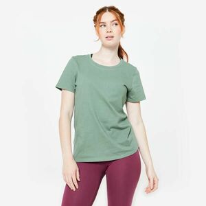 Tricou bumbac guler rotund Verde Damă imagine