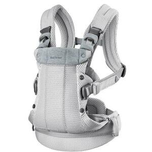 Ham anatomic BabyBjorn Harmony Silver, Pozitii multiple de purtare, 0-15 kg, 0-3 ani, 3D Mesh (Gri) imagine