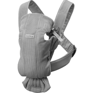 Ham Mini Babybjorn 021018E1, Multiple pozitii de purtare, 3D Mesh, 0-1 an, 3.5-11 kg (Gri) imagine