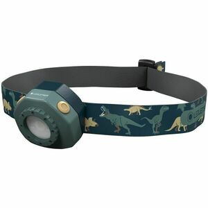 Ledlenser KIDLED4R DINO Lanternă frontală pentru copii, verde închis, mărime imagine