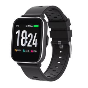 Ceas activity tracker Denver SW-162, Display IPS 1.4inch, Bluetooth, Bratara Silicon, Rezistent la apa IP67 , Android/iOS (Negru) imagine