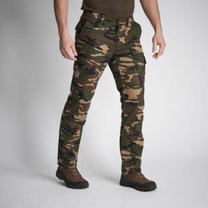 Pantalon Cargo Rezistent Stepă 300 Camuflaj Woodland Verde imagine