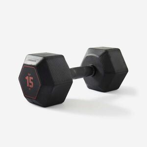 Ganteră Hex Dumbbell 15 kg Negru imagine