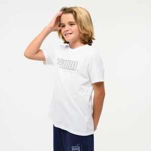 Tricou bumbac Puma cu imprimeu Alb Copii imagine