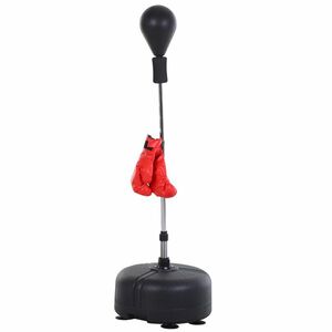 HOMCOM Punching Ball Sac de Box Sol cu Manusi Incluse Inaltime Reglabila | Aosom Romania imagine