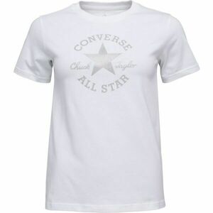 Converse STANDARD FIT CENTER FRONT CHUCK PATCH CORE TEE Tricou unisex, alb, mărime imagine