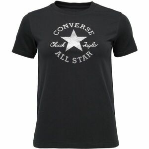 Converse STANDARD FIT CENTER FRONT CHUCK PATCH CORE TEE Tricou unisex, negru, mărime imagine