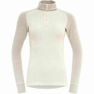 Devold DUO ACTIVE MERINO 210 Z.NECK Tricou funcțional de damă, bej, mărime imagine