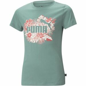 Puma ESS+ FLOWER POWER TEE G ADRIATIC Tricou fete, verde, mărime imagine