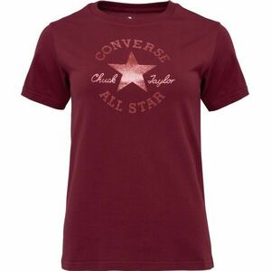 Converse STANDARD FIT CENTER FRONT CHUCK PATCH CORE TEE Tricou unisex, vișiniu, mărime imagine