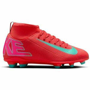 Nike JR SUPERFLY 10 CLUB FG/MG Ghete de fotbal copii, roșu, mărime 38.5 imagine