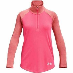 Under Armour TECH GRAPHIC 1/2 ZIP Tricou fete cu mânecă lungă, roz, mărime imagine