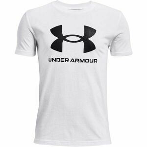 Under Armour SPORTSTYLE LOGO SS Tricou de băieţi, alb, mărime imagine