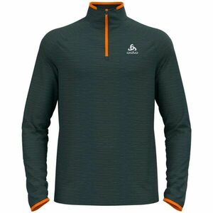 Odlo MIDLAYER 1/2 ZIP RUN EASY WARM Hanorac cu fermoar scurt, verde închis, mărime imagine