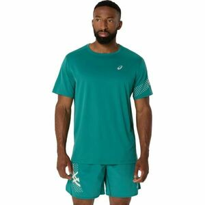 ASICS ICON SS TOP Tricou de alergare pentru bărbați, verde închis, mărime imagine