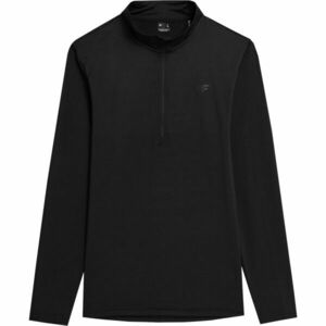 4F BRUSHED UNDERWEAR 1/2 ZIP JACKET Hanorac pentru bărbați, negru, mărime imagine