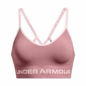 Under Armour SEAMLESS LOW LONG RIB Sutien sport damă, roz, mărime imagine