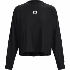 Under Armour UA RIVAL TERRY OVERSIZED CRW Tricou de antrenament femei, negru, mărime imagine