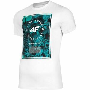 4F MENS T-SHIRT Tricou bărbați, alb, mărime imagine