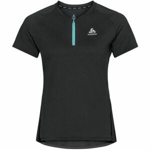 Odlo W AXALP TRAIL T-SHIRT CREW NECK S/S 1/2 ZIP Tricou funcțional damă, negru, mărime imagine