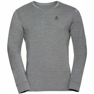 Odlo BL TOP CREW NECK L/S MERINO260 Tricou lână Merino bărbați, gri închis, mărime imagine