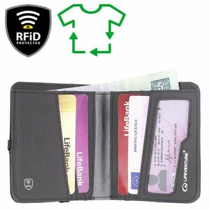 Lifeventure RFiD Portofel compact reciclat, gri imagine