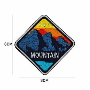 WARAGOD Patch brodat Mountain Camping 02 imagine