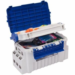 Valigeta Jaxon S-Line Tackle Box, White & Dark Blue, 43x24x28cm imagine