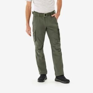 Pantalon Cargo Trekking călătorie TRAVEL100 Kaki Bărbați imagine