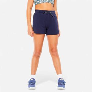 Pantalon scurt bumbac multisport Bleumarin Fete imagine