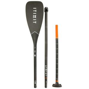 Pagaie Carbon Demontabilă și Reglabilă Stand up paddle 900 170 -210 cm Negru imagine