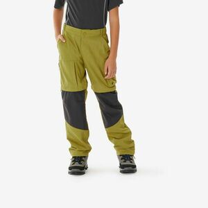 Pantalon Modulabil Drumeție MH500 Kaki-Galben Copii 7-15 ani imagine