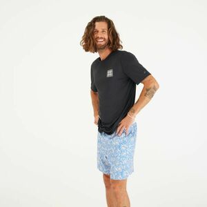 Tricou surf UPF50+ Blackflower Negru Bărbați imagine