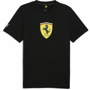 Puma FERRARI RACE COLORED BIG SHIELD TEE Tricou de bărbați, negru, mărime imagine