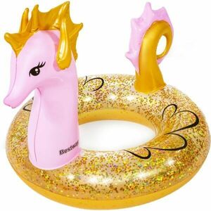 Bestway GLITTER SEAHORSE SWIM RING Colac gonflabil, auriu, mărime imagine