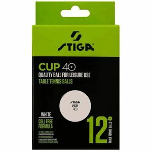 Stiga CUP ABS WHITE 12-PACK Mingi de ping pong, alb, mărime imagine