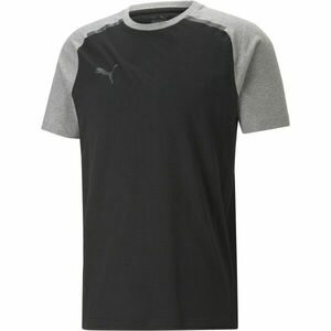 Puma TEAMCUP CASUALS TEE Tricou fotbal, negru, mărime imagine