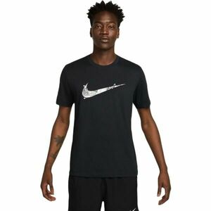 Nike DRI-FIT Tricou alergare bărbați, negru, mărime imagine