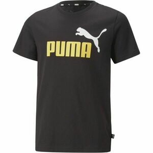 Puma ESS + 2 COL LOGO TEE Tricou de băieți, negru, mărime imagine