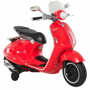 HOMCOM Motocicletă Electrică pentru Copii 3+ Ani, Motocicletă Jucărie din PP și Oțel cu 2 Roți Suplimentare, 108x49x75 cm, Roșie | Aosom Romania imagine