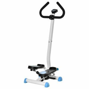 HOMCOM Stepper cu Mâner și Monitor LCD, Stepper pentru Fitness Acasă cu Pedale Antiderapante, 55x44x108 cm, Alb | Aosom Romania imagine