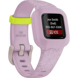 Bratara Fitness Garmin Vivofit Jr.3, Lilac Floral, Bluetooth (Mov) imagine