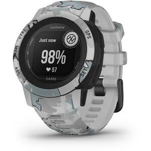 Ceas activity tracker Garmin Instinct 2S, 40mm, Camo Edition, Bluetooth, Android iOS, Rezistenta la apa, Gri imagine