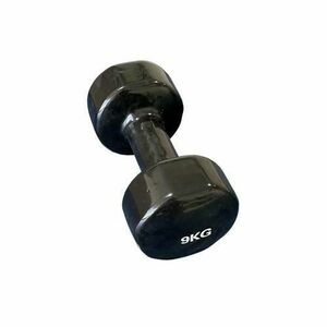 Gantera vinyl DHS Fitness DYPV039KG, 9kg (Negru) imagine