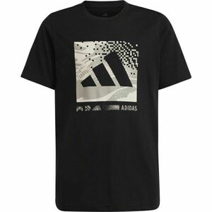 adidas CAMO LOGO TEE Tricou pentru băieţi, negru, mărime imagine