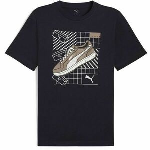 Puma GRAPHIC SNEAKER TEE Tricou bărbați, albastru închis, mărime imagine