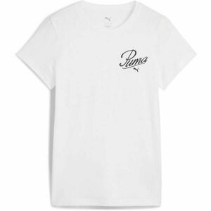 Puma ESSENTIALS SCRIPT TEE Tricou pentru damă, alb, mărime imagine