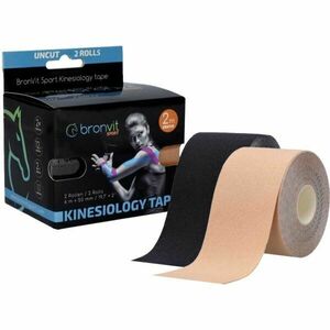 BronVit SPORT KINESIO TAPE SET 5CM X 6 M Set benzi kinesiologice, negru, mărime imagine