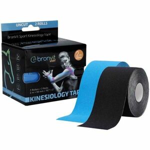 BronVit SPORT KINESIO TAPE SET 5CM X 6 M Set benzi kinesiologice, negru, mărime imagine